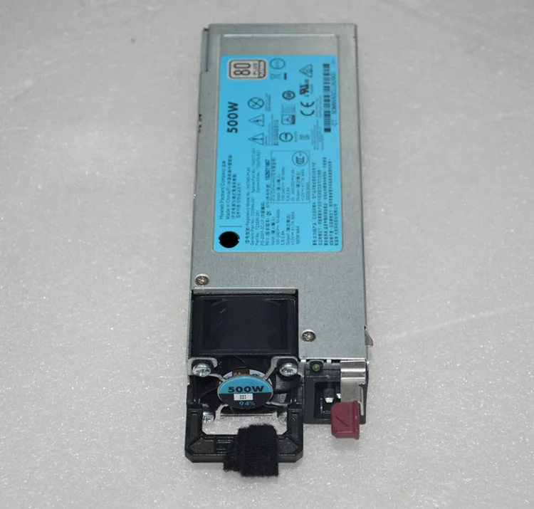  Блок питания с гибким слотом 500 Вт для HP Proliant DL360 DL380 Gen9 G9 Platinum PSU 720478-B21 754377-001
