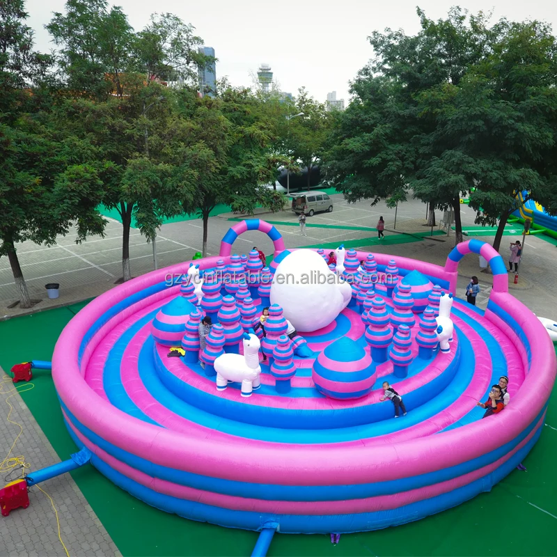 Guangzhou cheap PVC playground inflatable amusement park for party