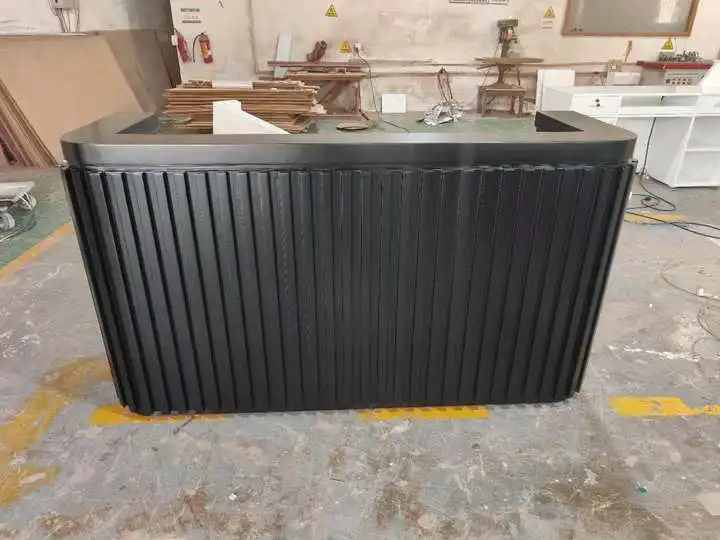 USA CA UK AU GER Local Stock Modern Hotel Wooden Boutique Cashier Reception Counter Design
