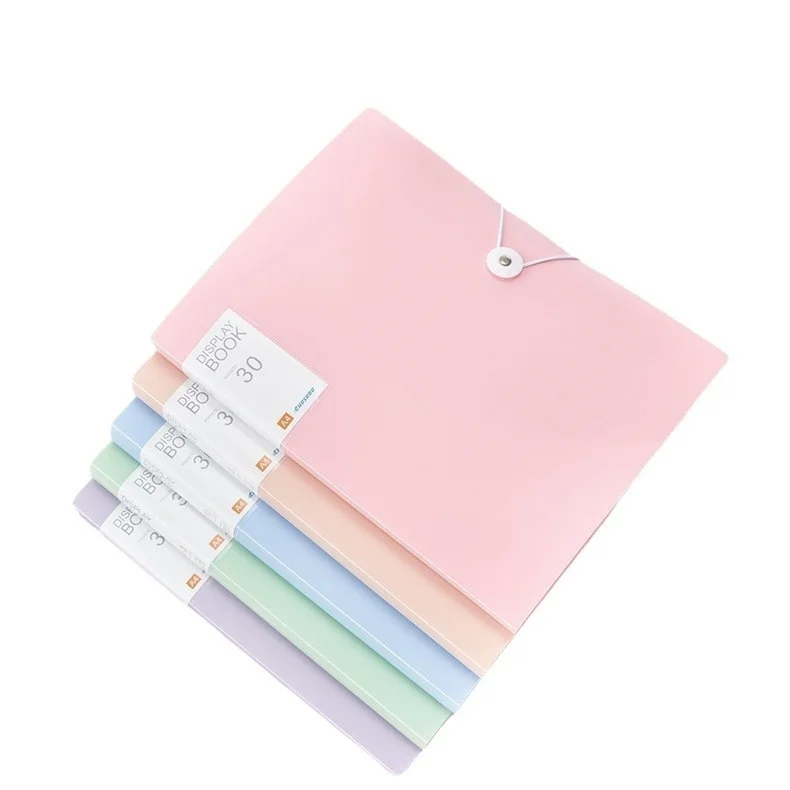 Large Capacity A4 Student Examination Paper Book Folder with Multi-Page Transparent Insert PP Office File Bag for Data Storage