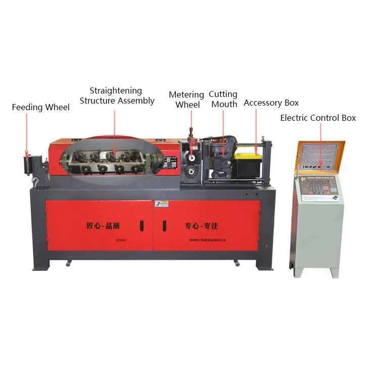 4-10mm 12G-3 wire straightener 1.1KW bar straightening and cutting/ straightener machine