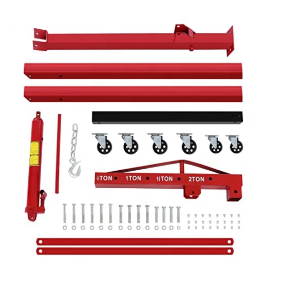 Heavy Duty 2Ton Manual Shop Crane for Engine Hoist with Telescopic Boom and Legs