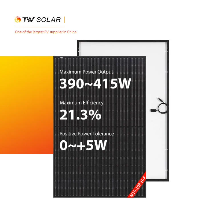 TW M10 Solarmodule 108 Cells Full Black Home use390w 395w 400w 405w 410w 415w Light Weight tongwei Solar Panel