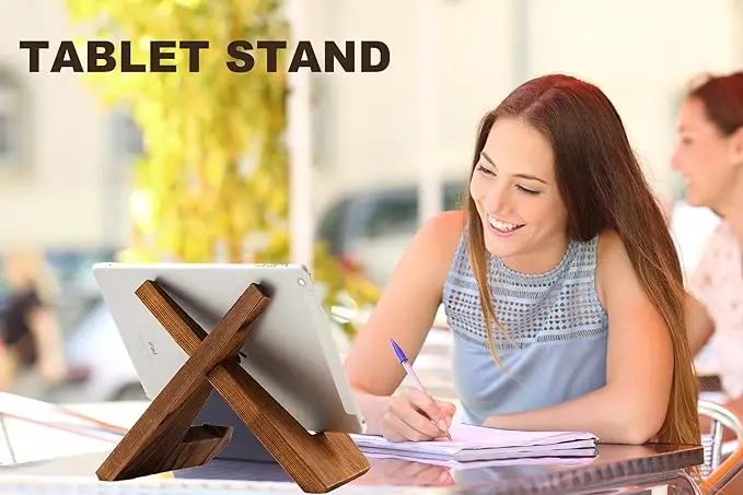 Wooden Plate Stands for Display  Picture Frame Stand Decorative Plaque Easels Stand for Display