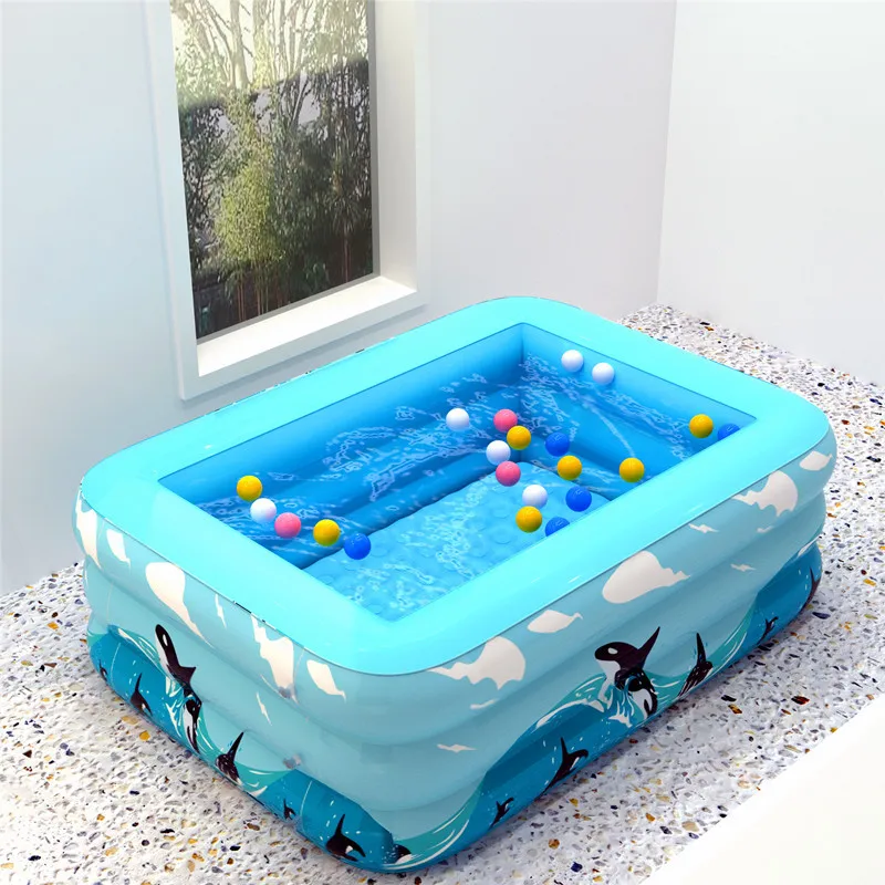 Thickened Household Inflatable Swimming Pool For Baby Toddler Children Kids Bath Tub Adult PVC Paddling Square