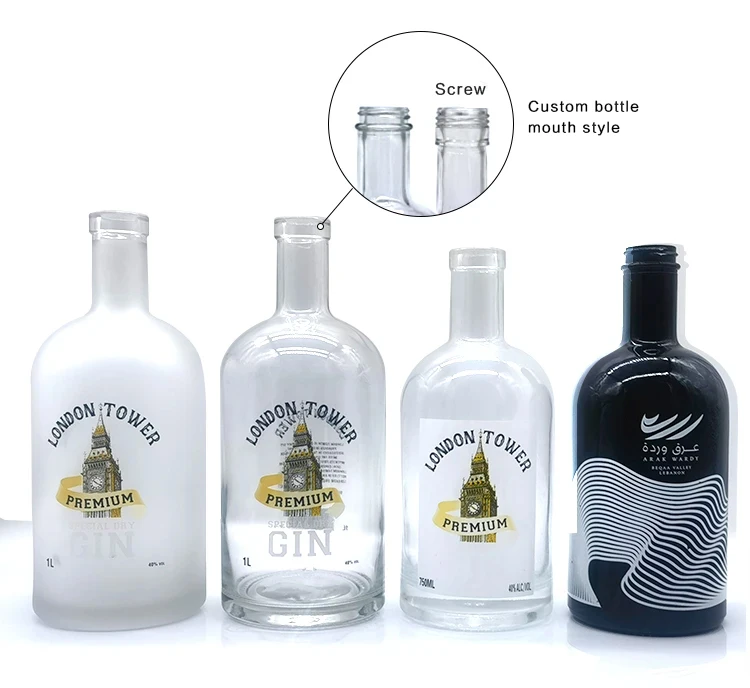 High Quality Transparent Skull Glass Bottle with Wooden Stopper Frost Finish for Whiskey Vodka Brandy Packaging Screw Cap Seal