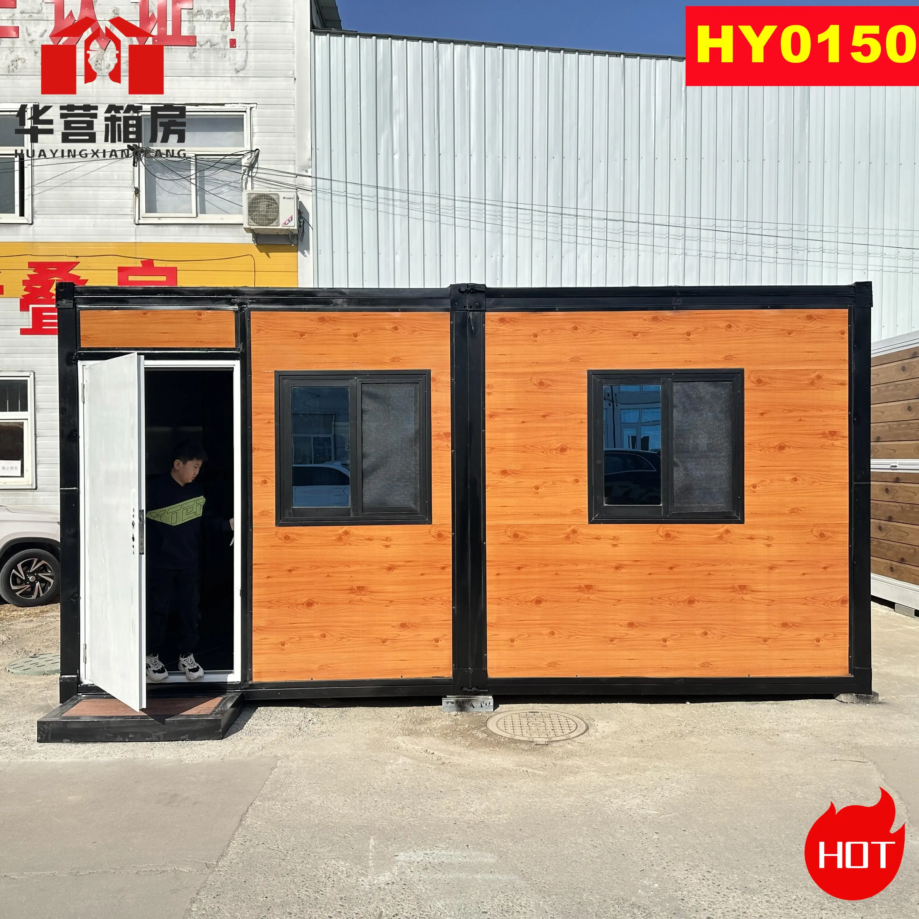20ft Collapsible Fully Equipped Ready to Live Foldable House Container for Office Hotel Warehouse Steel and Wooden Material
