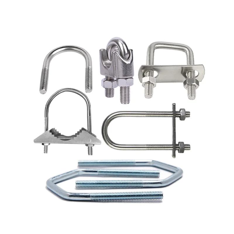 M6 * 25*30 М6*30*50 М8*25*50 сорт 4 8 углеродистая сталь оцинкованная нержавеющая U-Bolt с гайками u-образные болты/