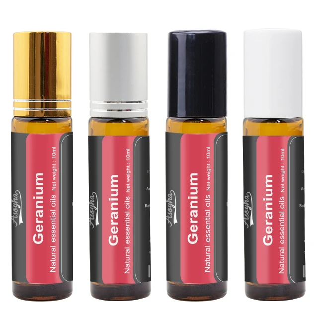 Bulk Premium Skin Direct Care Oil 10ml Geranium Roll On Aromatherapy Essential Oil For Body Massage