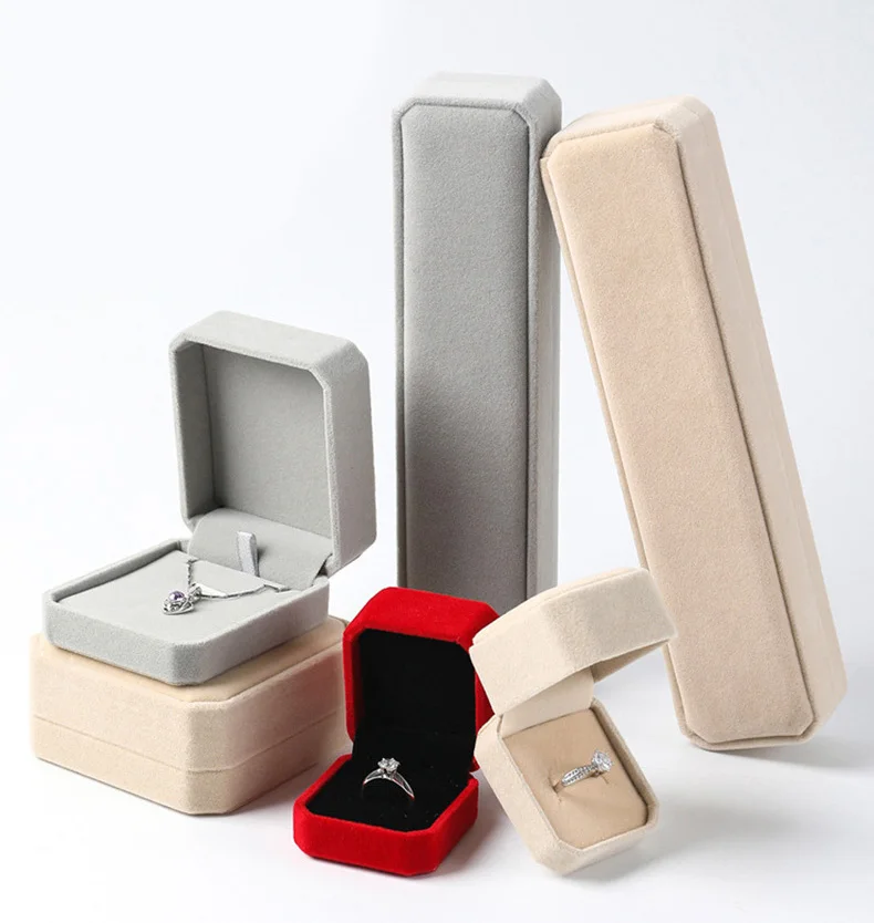 Multifunctional Velvet Jewelry Gift Packaging Box Necklace Ring Earring Bracelet Gift Box for Wedding Jewelry Box