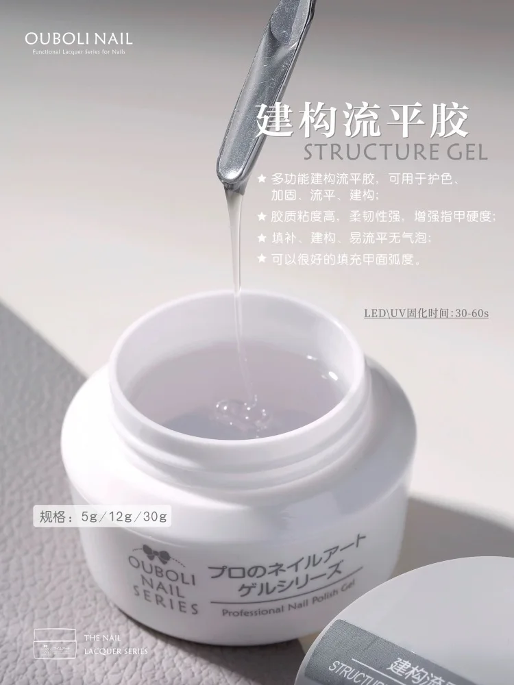 OUBOLI Wholesale 30g Nail Supplies Top coat and Base coat Nail Art Painting Gel Polishing UV Gel Functional Glue Set