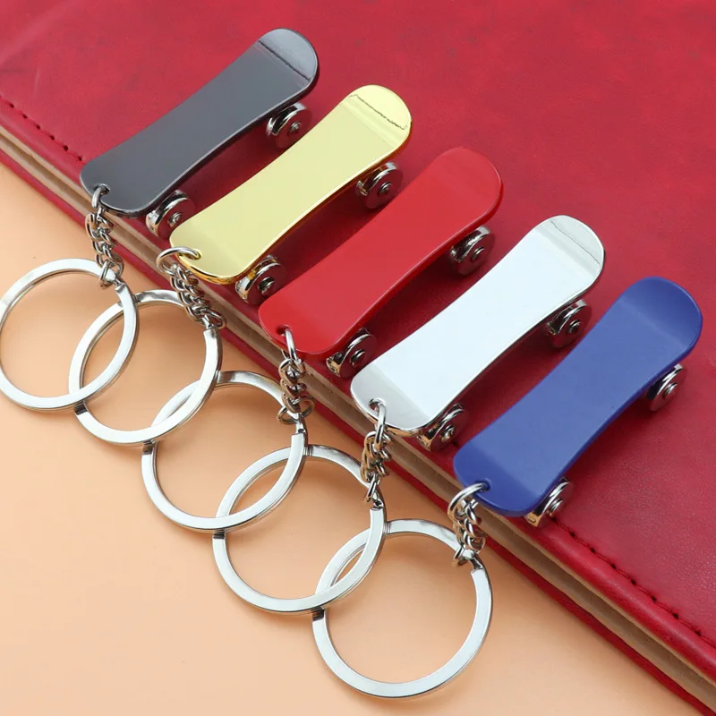 Simulation Scooter Car Key Ring Ready to Ship Cute Mini Skateboard Keychain For Promotion and Skate Lovers Souvenir Gifts