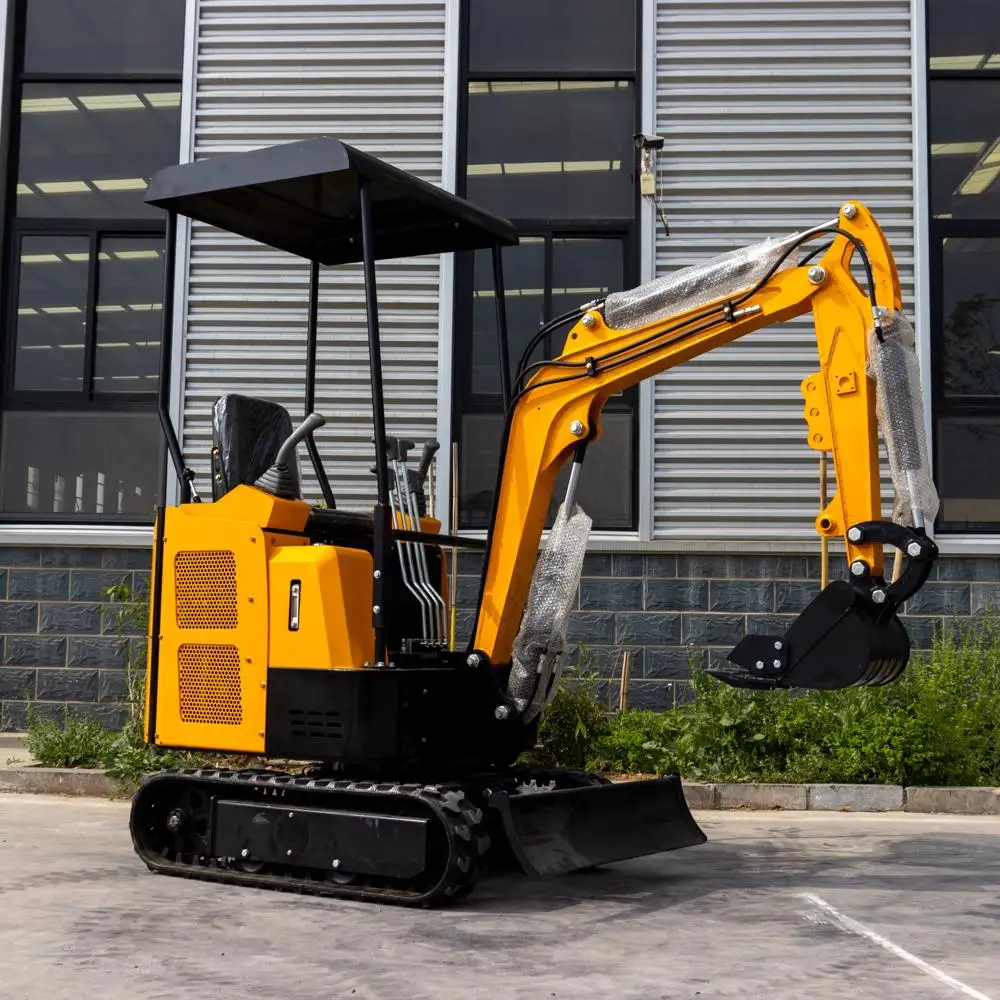 2024 New  1.5ton Hydraulic Crawler Mini Excavator Digging Machine with Roof