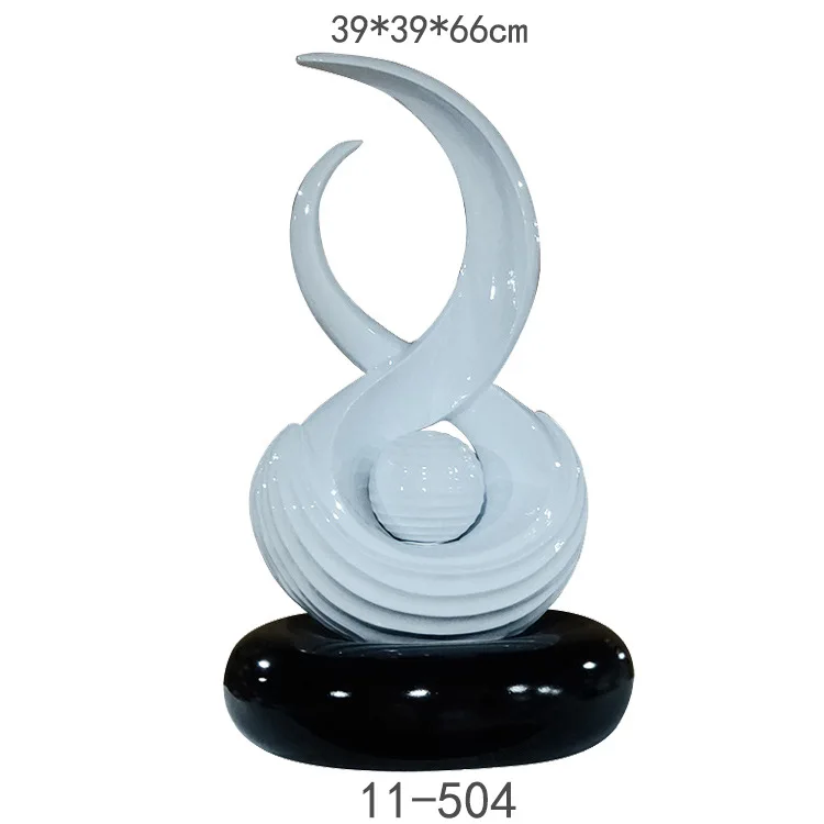 Hotel Home Decoration Luxury Modern Resin Red Sculpture Abstract Arts Sculpture Ceramic Art Desktop Decoration