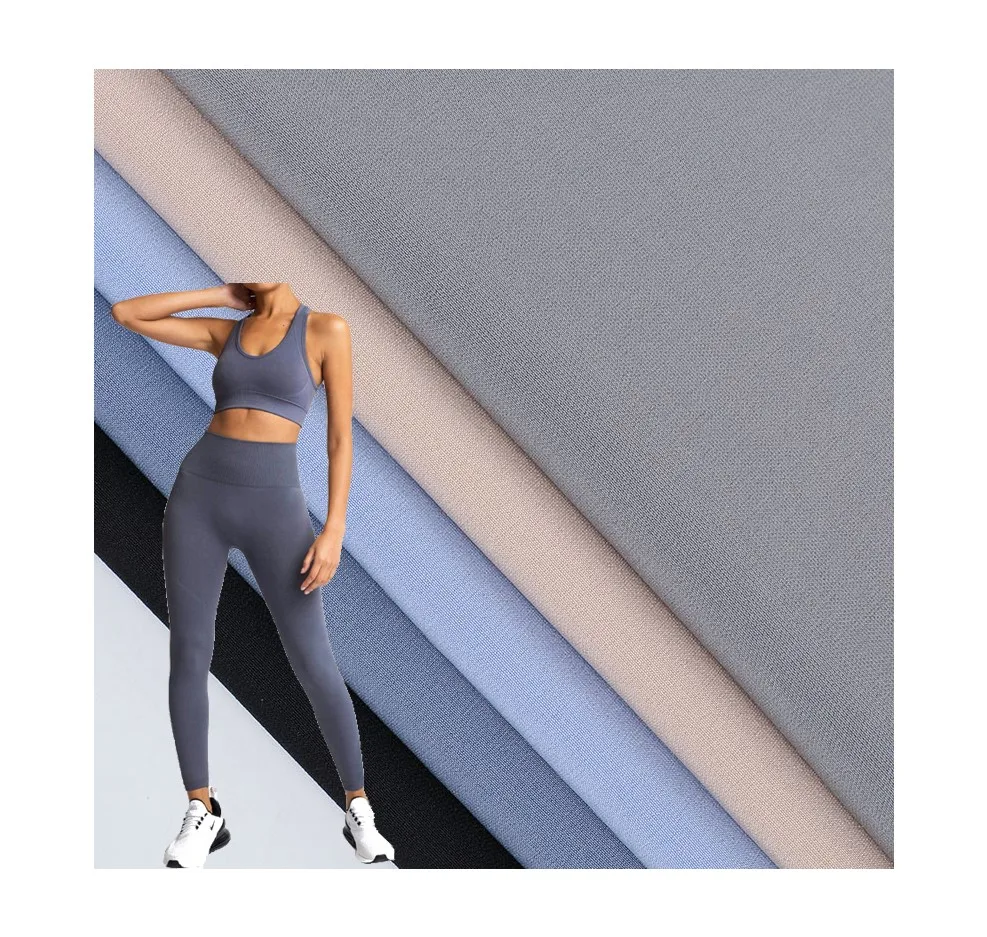 Customized in stock 75D 92% Polyester 8% Spandex woven 4 way stretch Fabric sports wear sweatpants fabric 4 way stretch Fabric