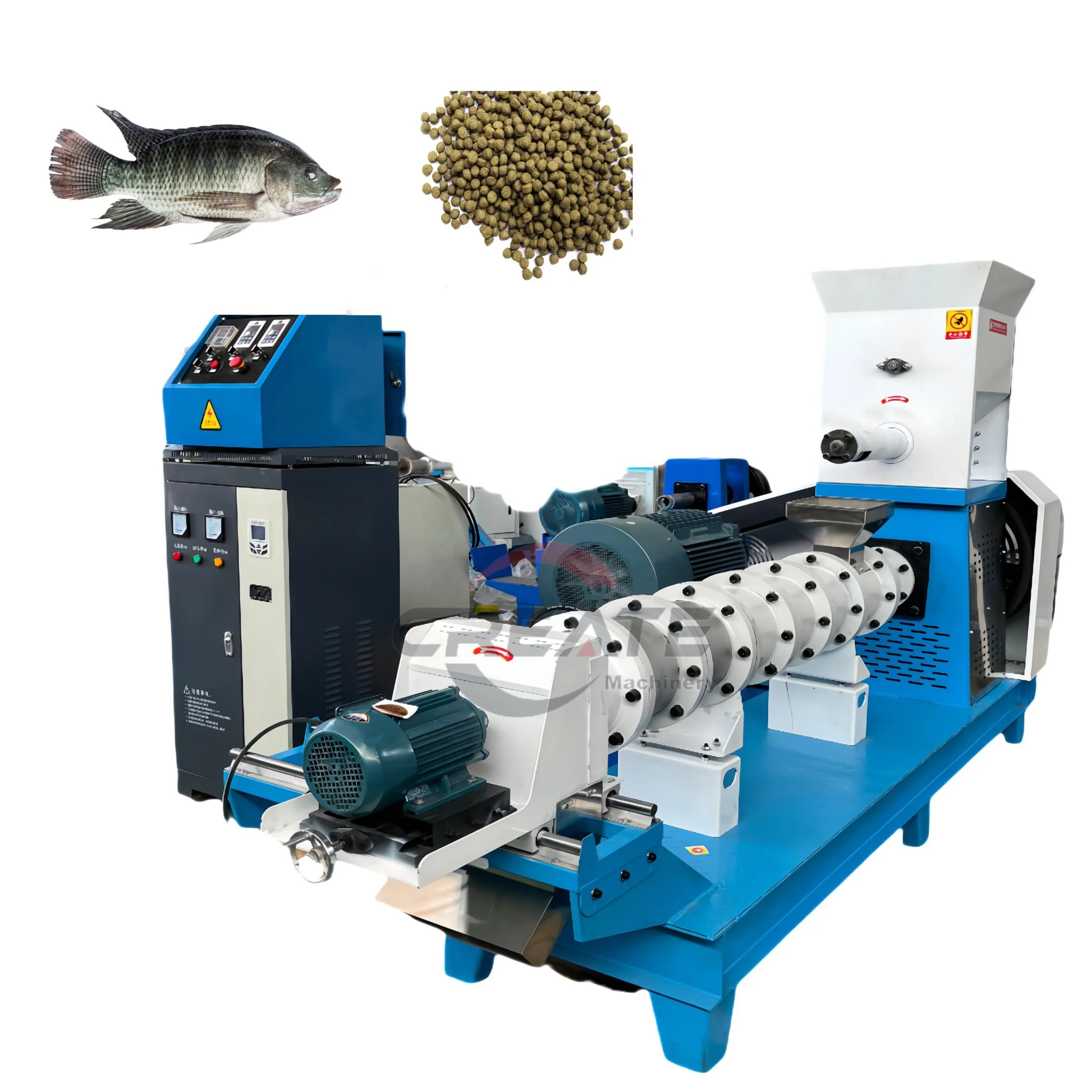 High capacity Hot Sale High efficiency motor feed pellet machine animal feed floating fish feed mill pellet extruder machine