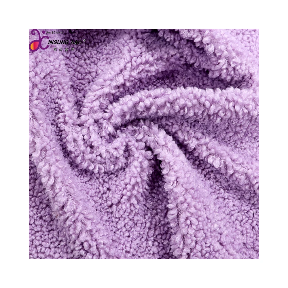 Wholesale Chinese Factory Two Tone Polyester Artificial Fur Hi Pile  Tibet Sheep Fur For Costumes