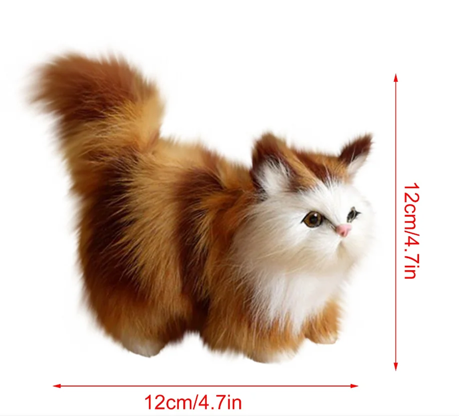 Home Ornements Gift For Girls Birthday Stuffed Real Life Cats Plush Toy Simulation American Shorthair Cute Cat Doll Pet Toys