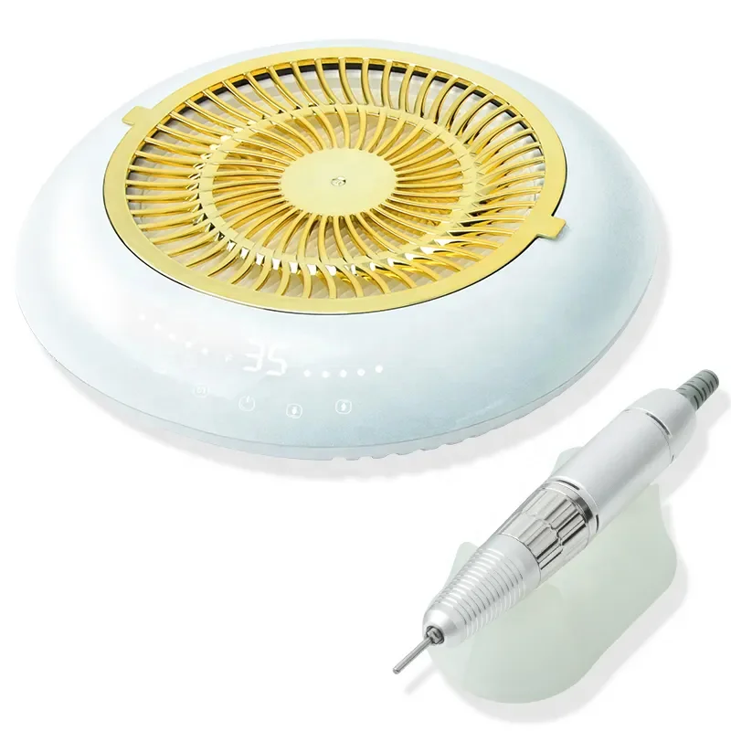 2 in 1 Multi-functional 60W Electric Nail Dust Collector with Touch Screen Nail Vacuum Cleaner Electric Nail Drill Machine