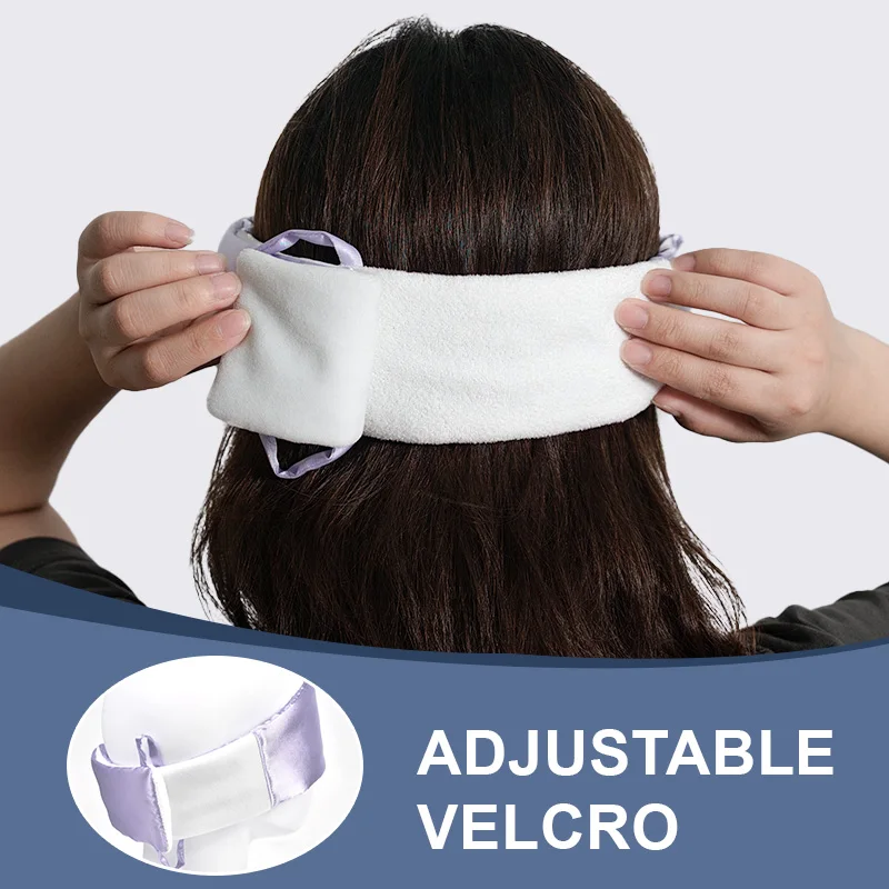 Extra Large Adjustable Strap Soft Satin Blindfold Eye Mask Comfortable Eye Health Supply for Travel Yoga Nap Shift Work