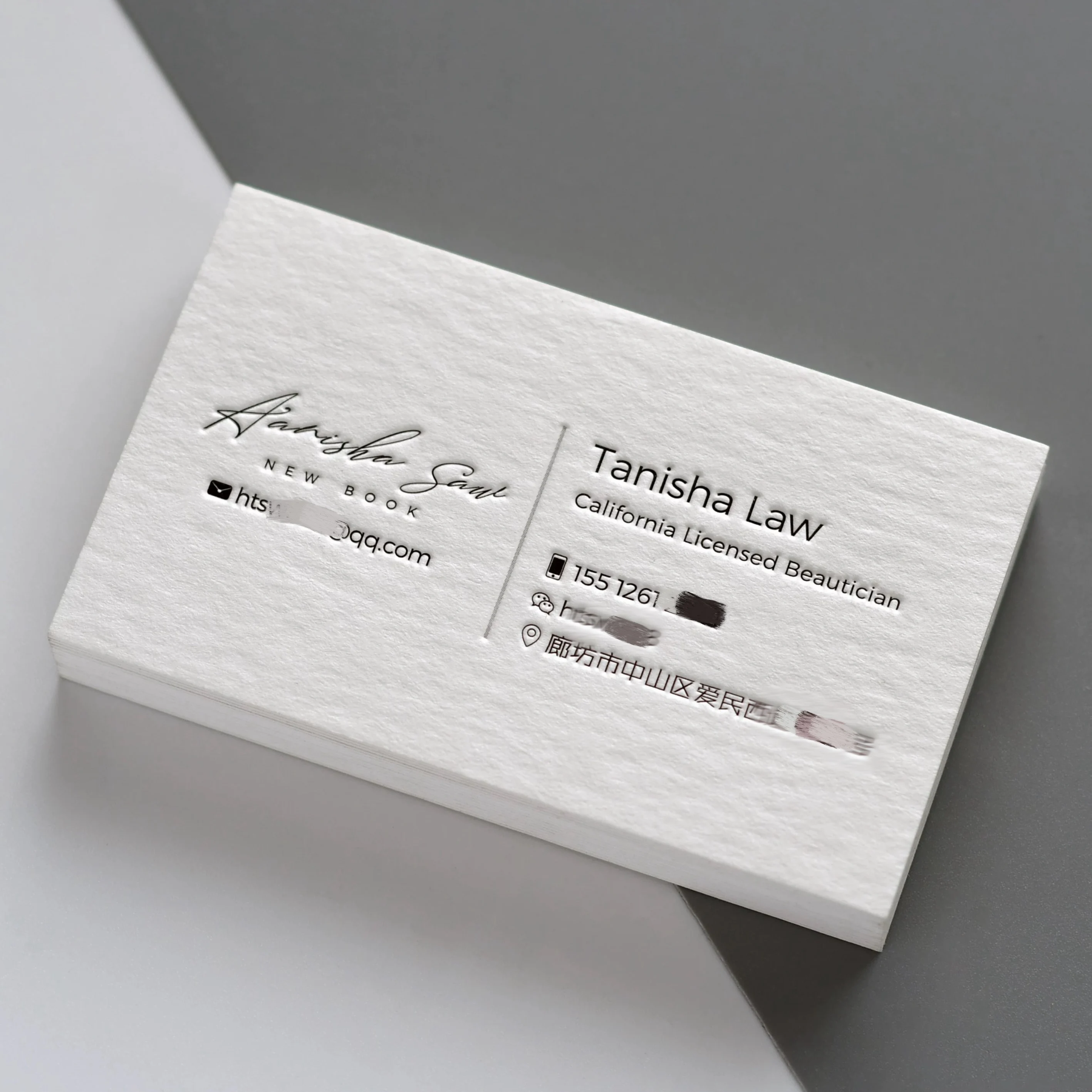 Support small quantity custom printing premium luxury food bakery business card