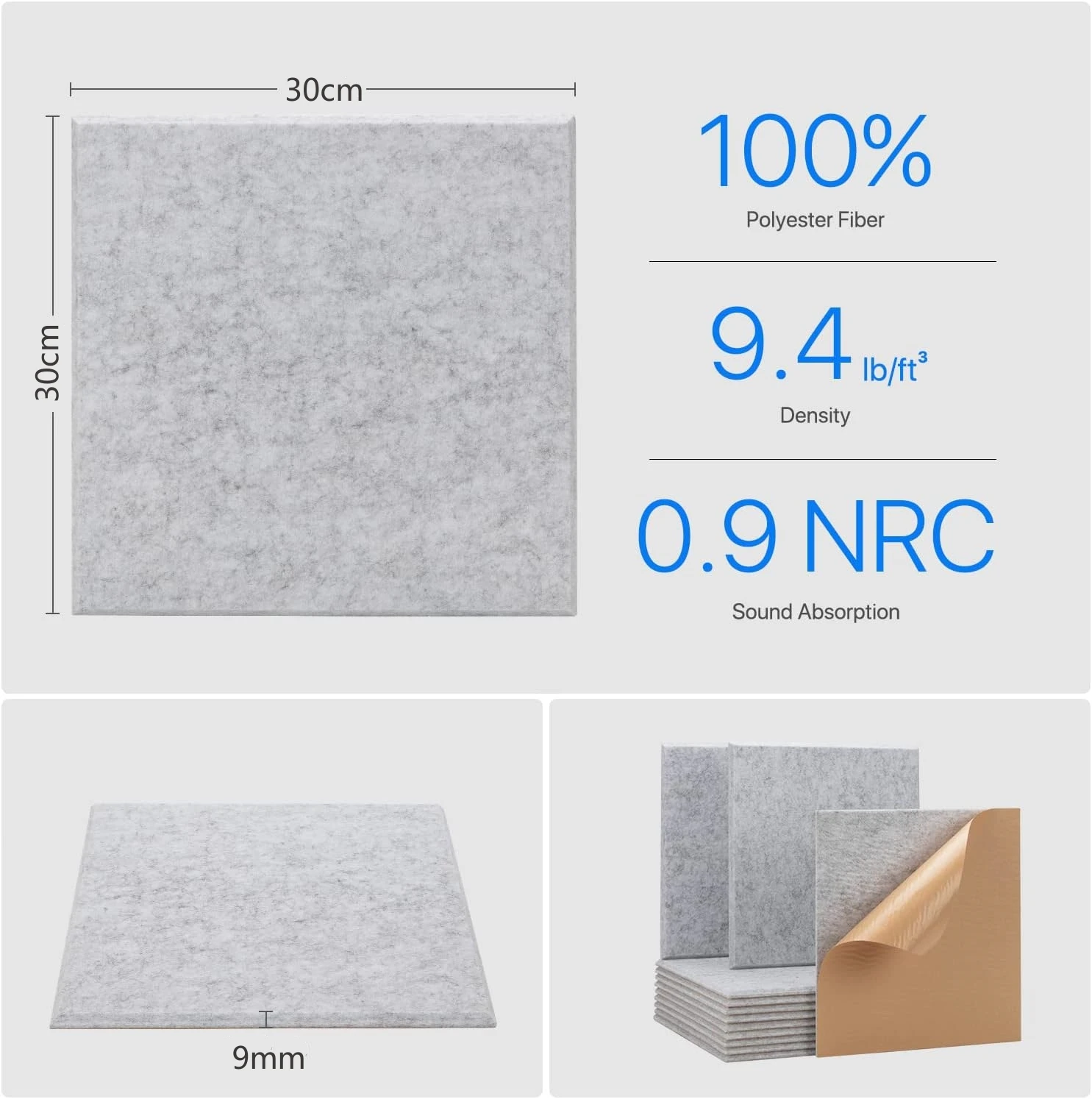 polyester soundproof wall panels High Density pet felt acoustic panel for theater room cinema building kids room