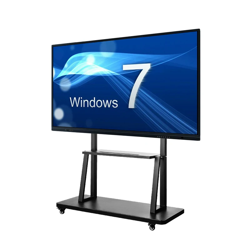 85' big size no folded multi function movable monitor Android touch whiteboard