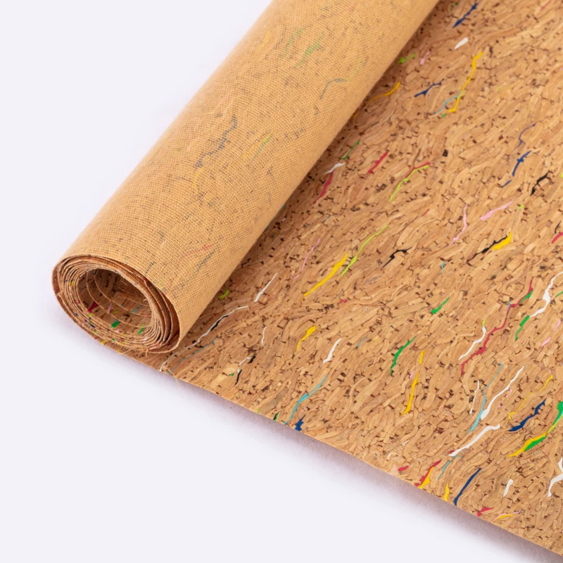 
Fashion Colorful Cork Fabric for Bags Natural Cork Material 
