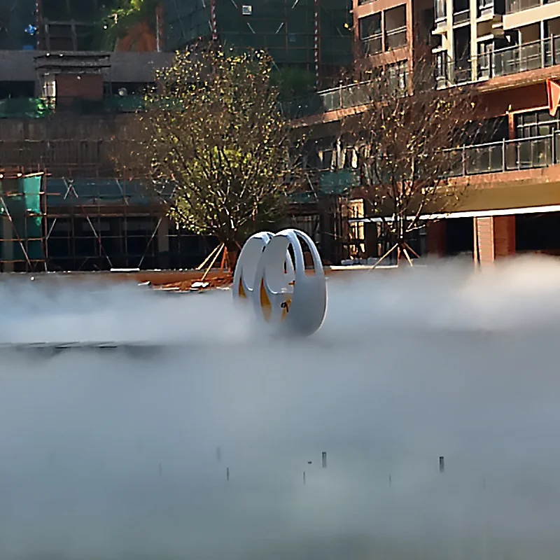 Pavement Covered Outdoor Fog Mist Fountain  In Amusement Park Wonderland Fog Fountain
