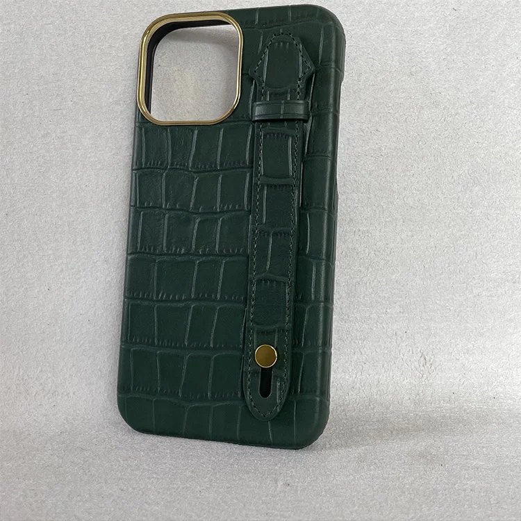 Wholesale high quality embossed crocodile leather case cover for iphone 13promax