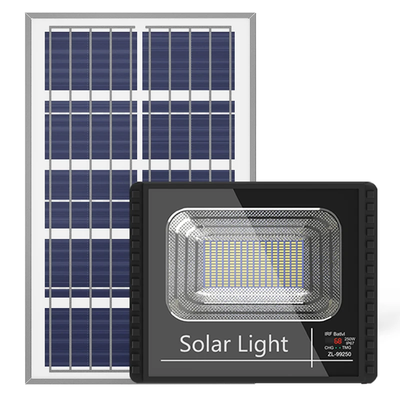 Digital display outdoor waterproof ip65 50w 100w 150w 200w dusk to dawn work led solar flood light