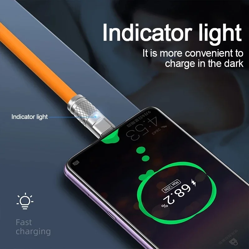 zinc alloy silicone wire charging cable for android mobile phone type C Micro data cabel USB Data Cables  fast charge