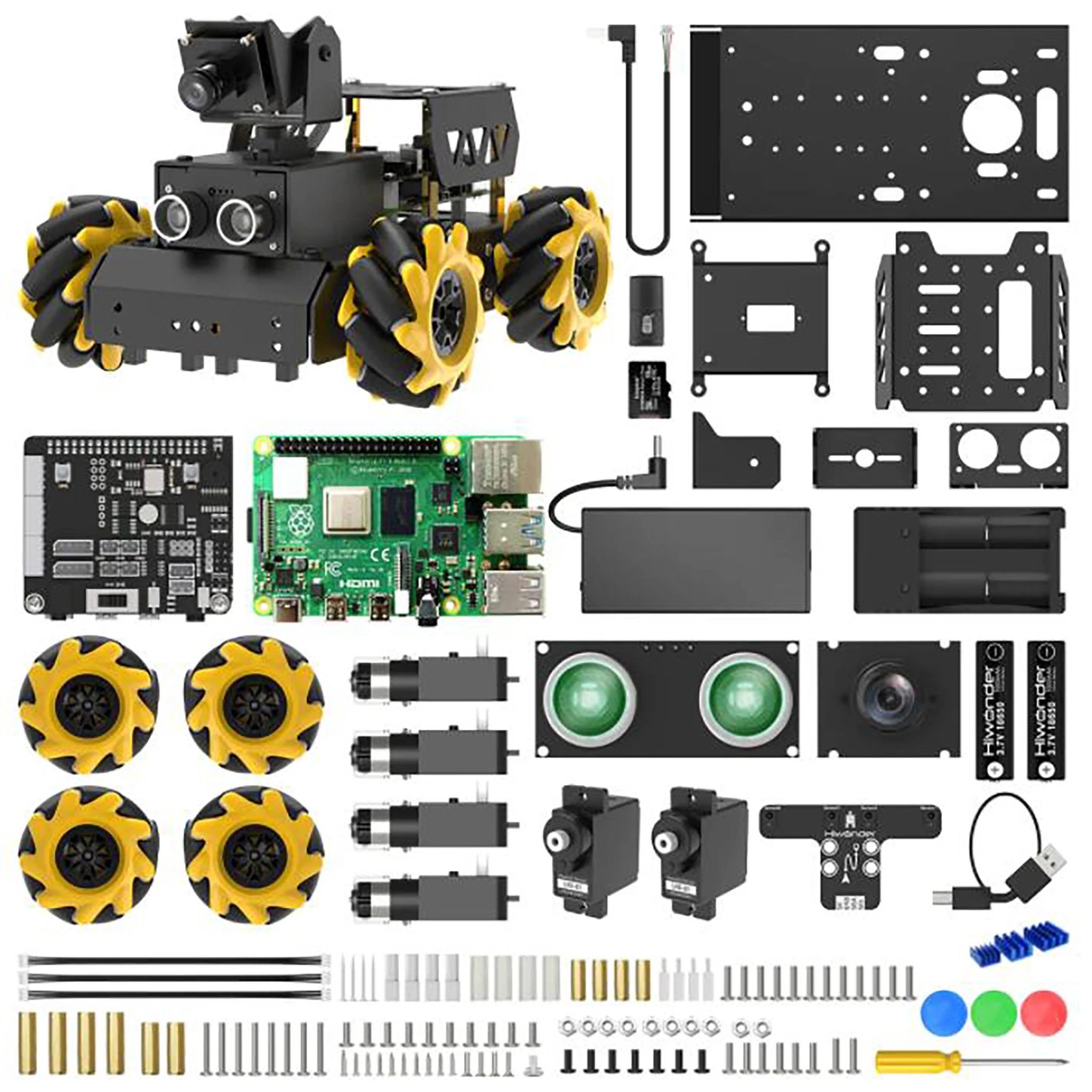 Hiwonder TurboPi Raspberry Pi всенаправленный робот-автомобиль с колесами Mecanum камерой открытым исходным кодом Питон для начинающих