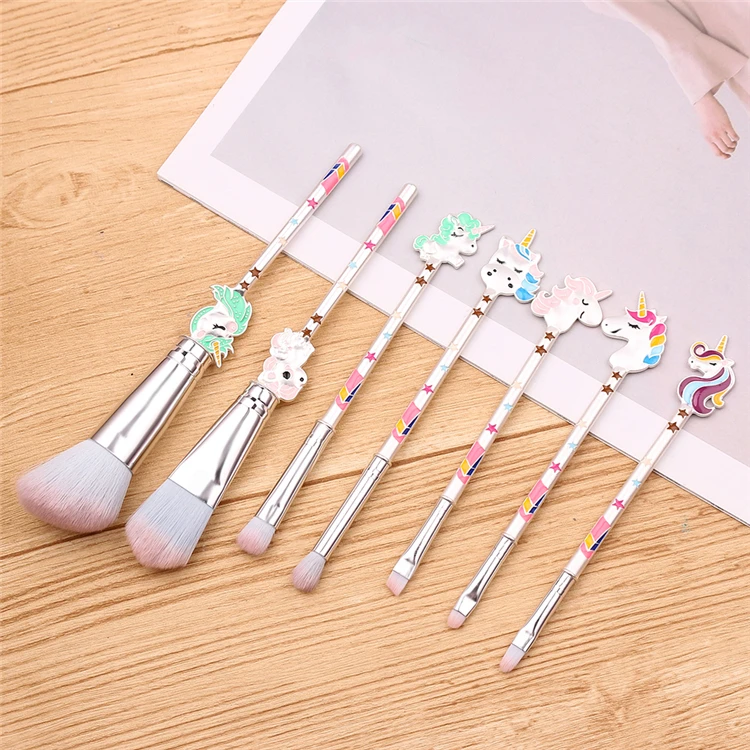 7 pcs unicorns makeup brushes smudge brush brochas de maquillaje profesional makeup brush set