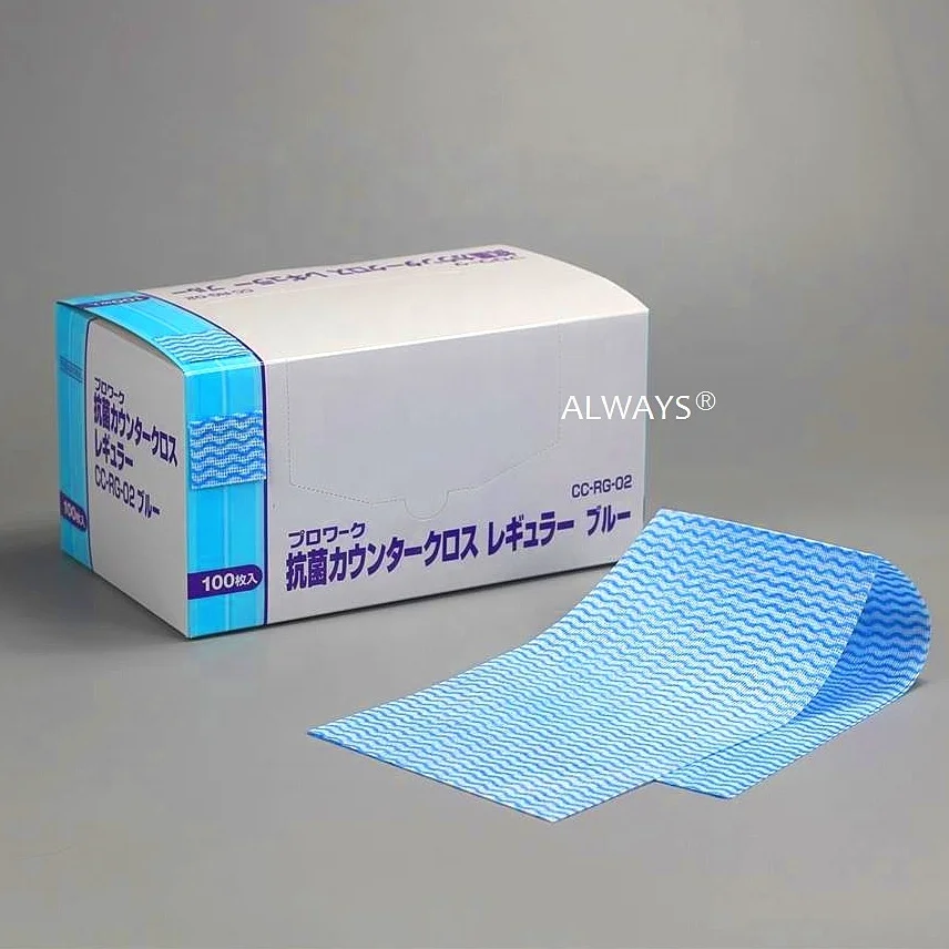Factory wholesale customized interfolded Reusable Dust-free rayon nonwoven food service wiping rags