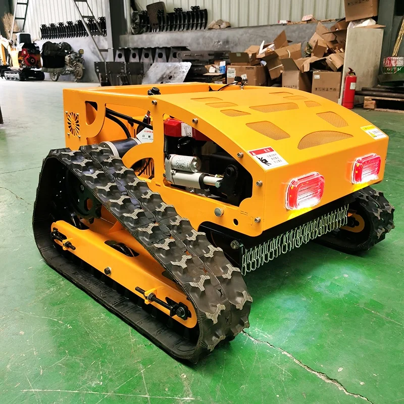 Mini crawler remote control rubber lawn mower for home garden agriculture