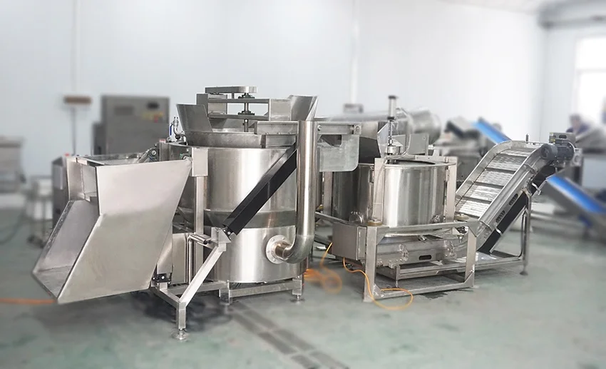 Full Automatic Industrial Continuous Gas Snacks Food Banana Nut French Fries Potato Chips Chicken Deep Frying Fryer Machine