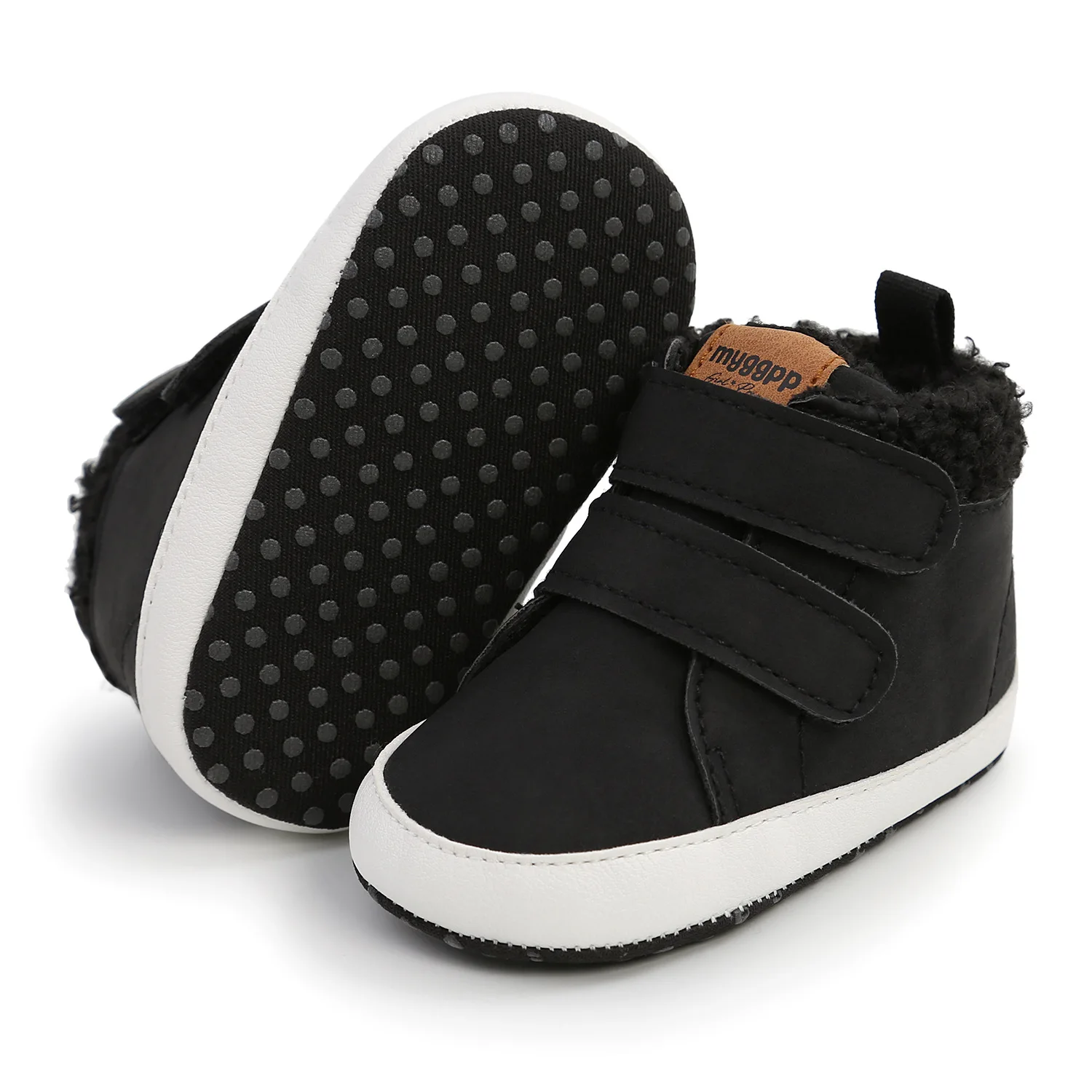 High top fall and winter baby Waterproof shoes Toddler Warm wool felt baby shoes