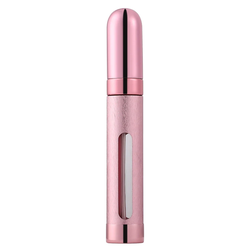 
Matt Pink Pocket Portable Size Aluminum Refillable Perfume Atomizer Fashion Travel Bottles 12ml 