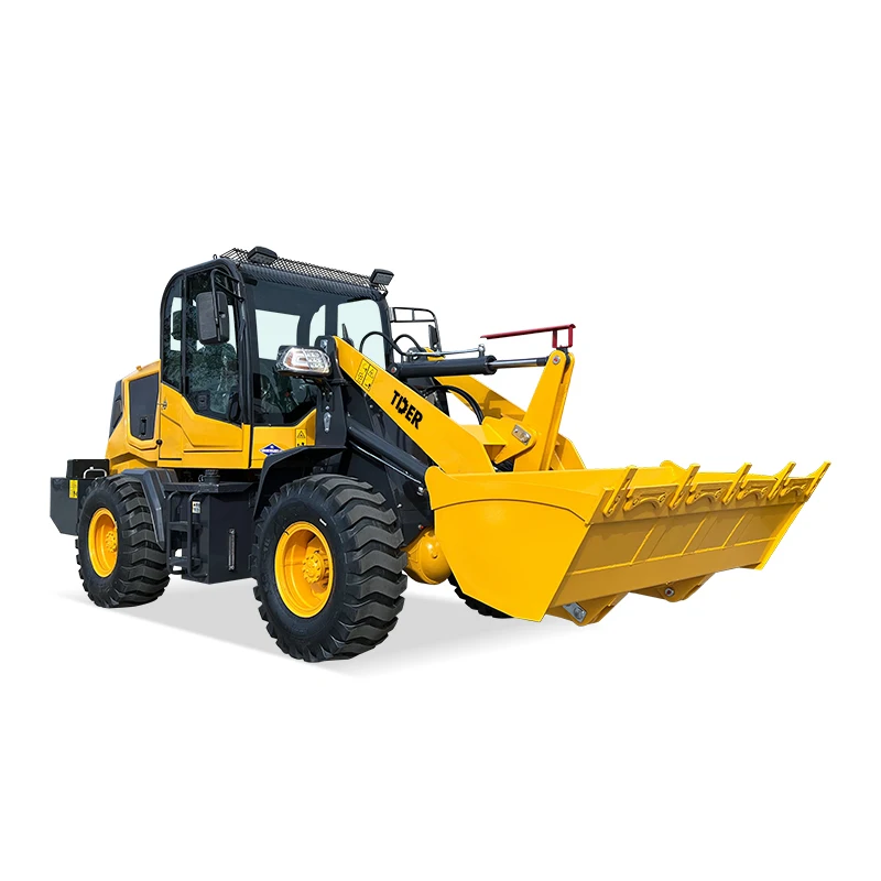 TDER Mini 1000 kg 1 ton wheel loader small compact cab wheeled loader