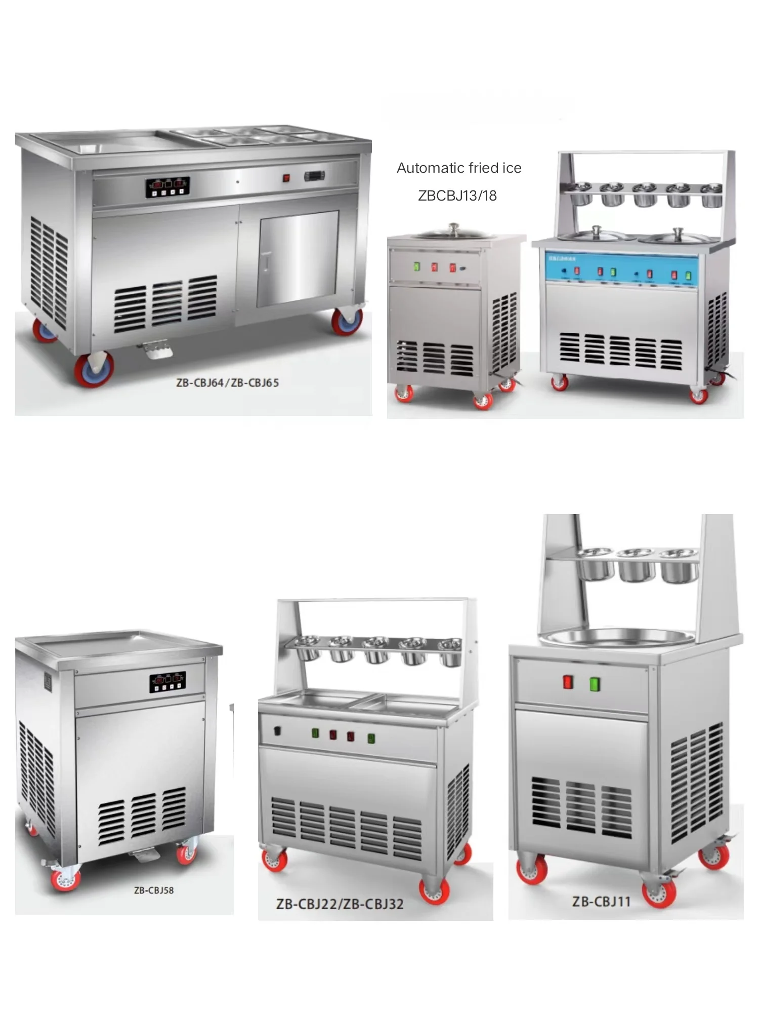 Factory price CE 110v/220v USA thai snack food machine fried ice cream roll ice cream machine