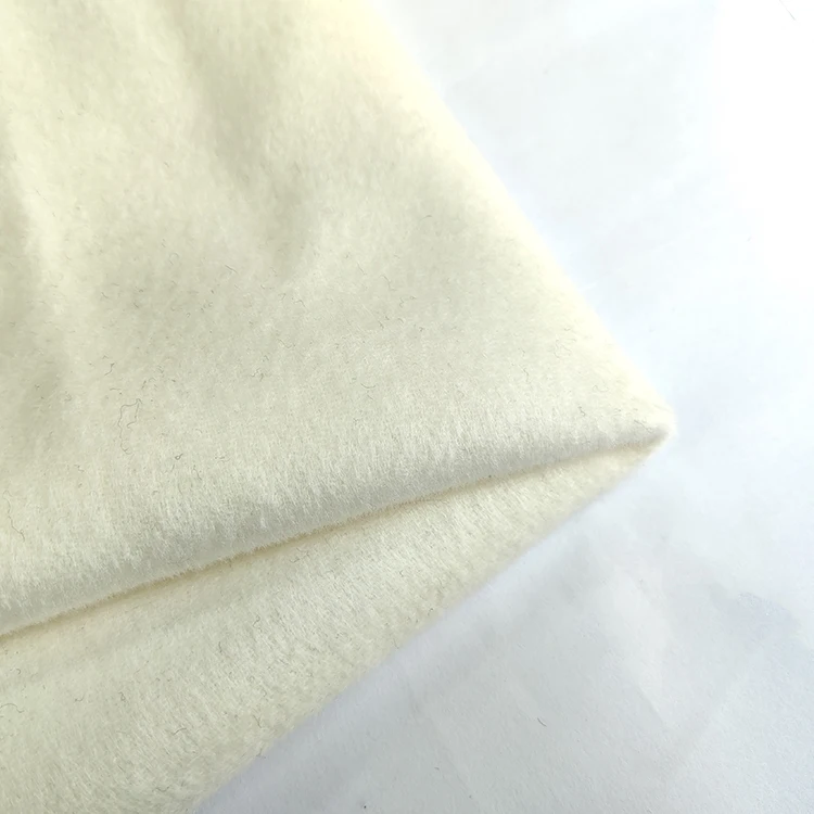Free samples high grade custom white 100% wool fabric double side small MOQ 760 gsm