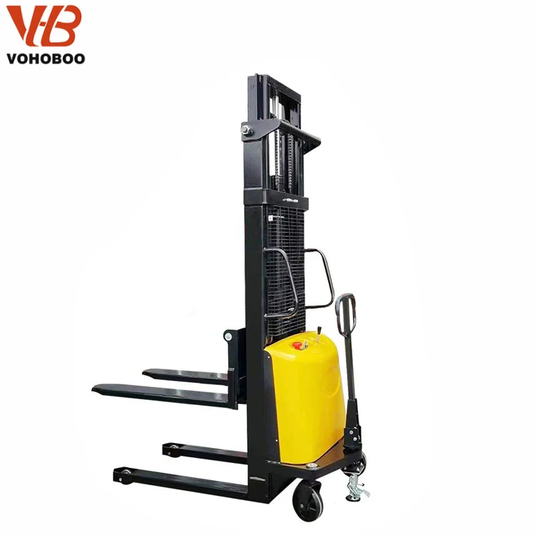 lifting semi electric stackers pallet stacker 1.5ton electric stacking truck forklift