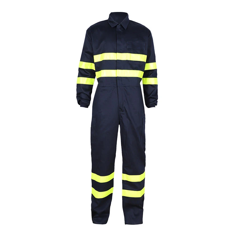 Wholesale Multi-functional Reflective Work Wear Clothing Finished Antistatic Safety Coverall For Oil Gas