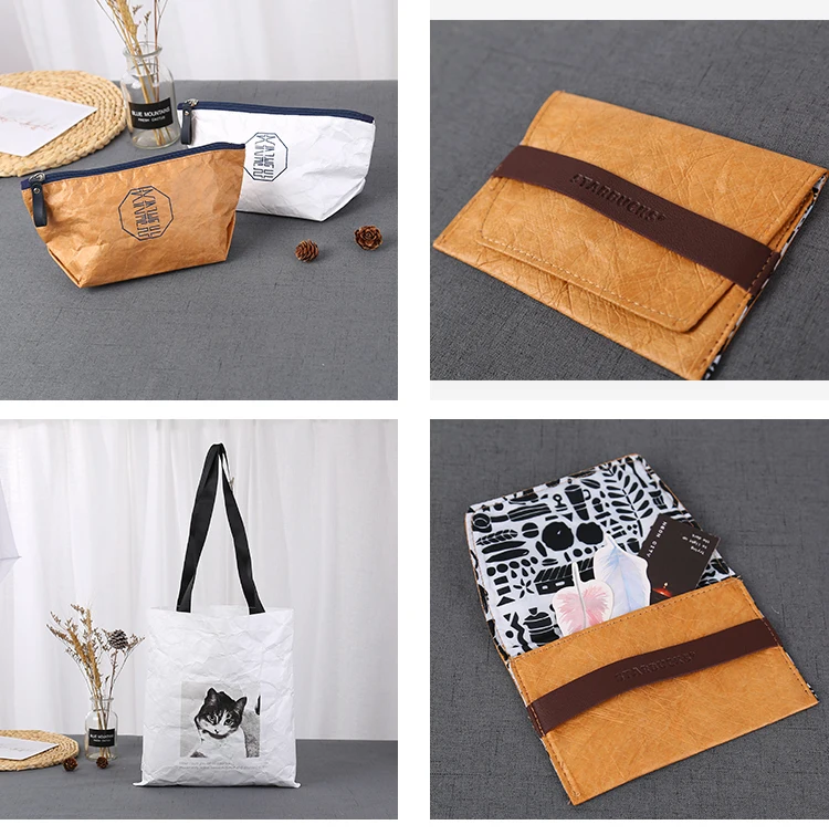 ECO Friendly Material custom logo reusable shopping bags light dupont tyvek paper grocery bag eco friendly eco grocery bag
