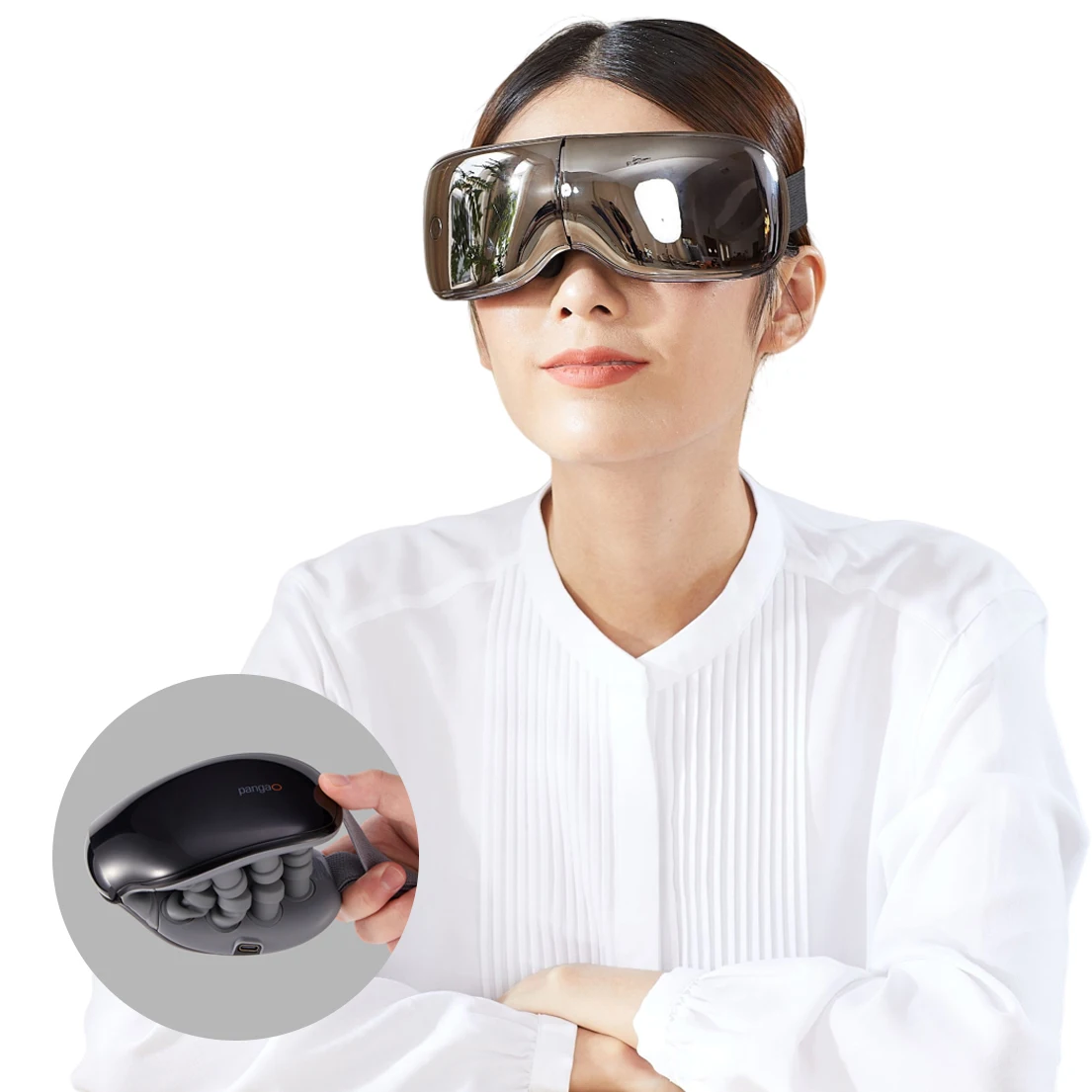 Электрический портативный складной 3D Вибрационный массажер для глаз с музыкой