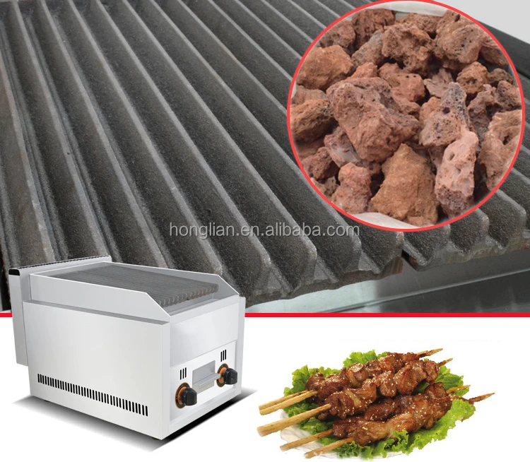 High quality electric gas lava rock grill machine for sale