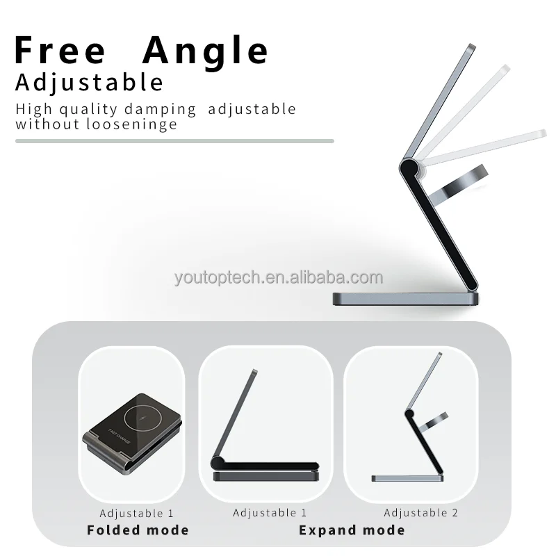 custom oem cyberpunk portable folding 3in1 magnetic 3 in one 1 charger wireless quick charging stand dock station