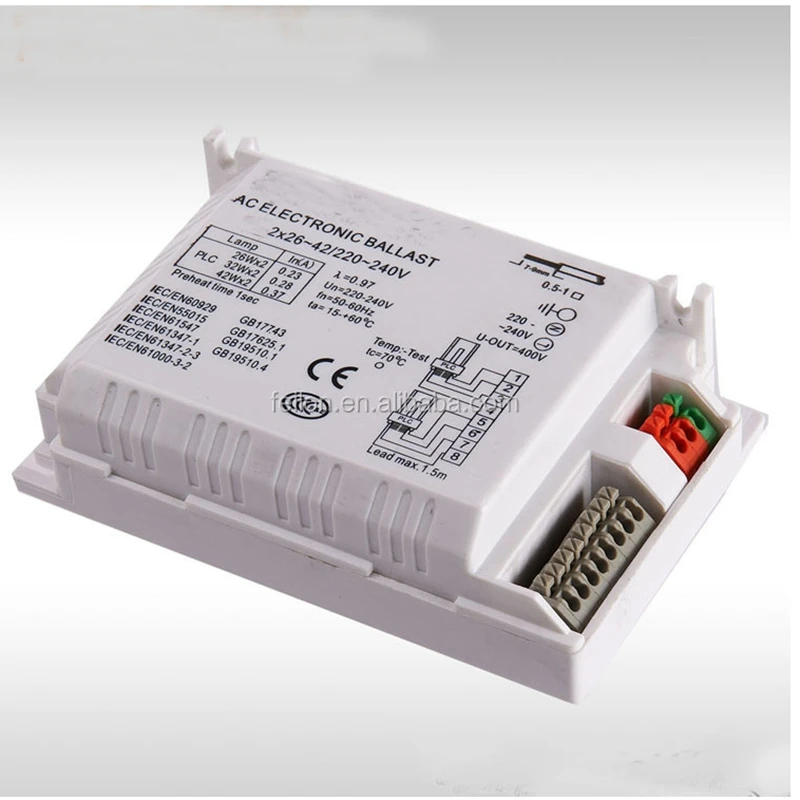 Customized plc electronic ballast hot sale electronic ballast 2x26w/220-240v AC electronic ballast