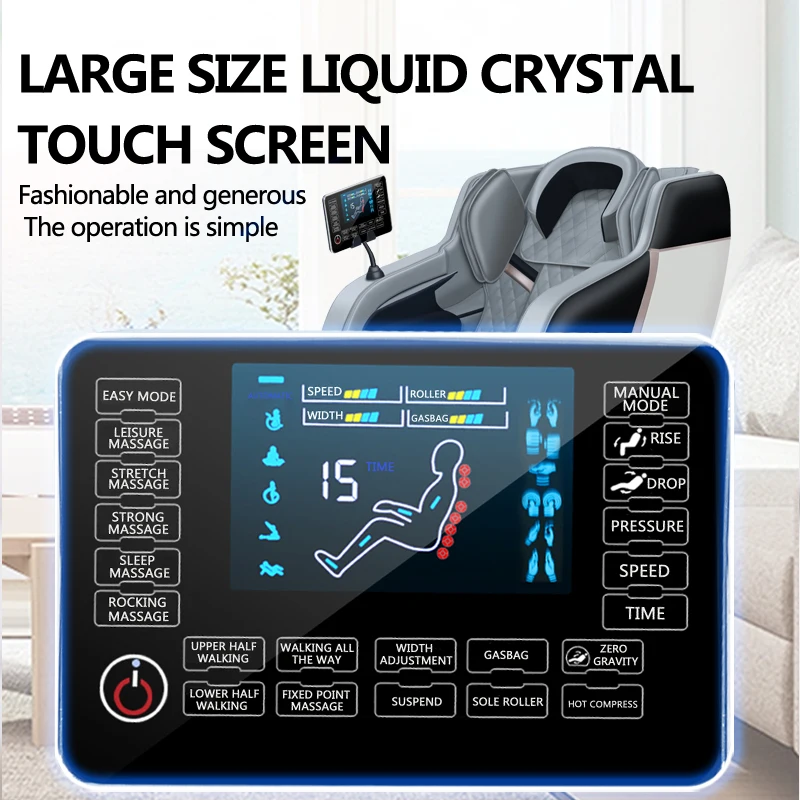 Youmay High Quality 4D Zero Gravity Electric Full Body Machine Shiatsu Touch PU Leather Massage Chair With Screen Remote Control